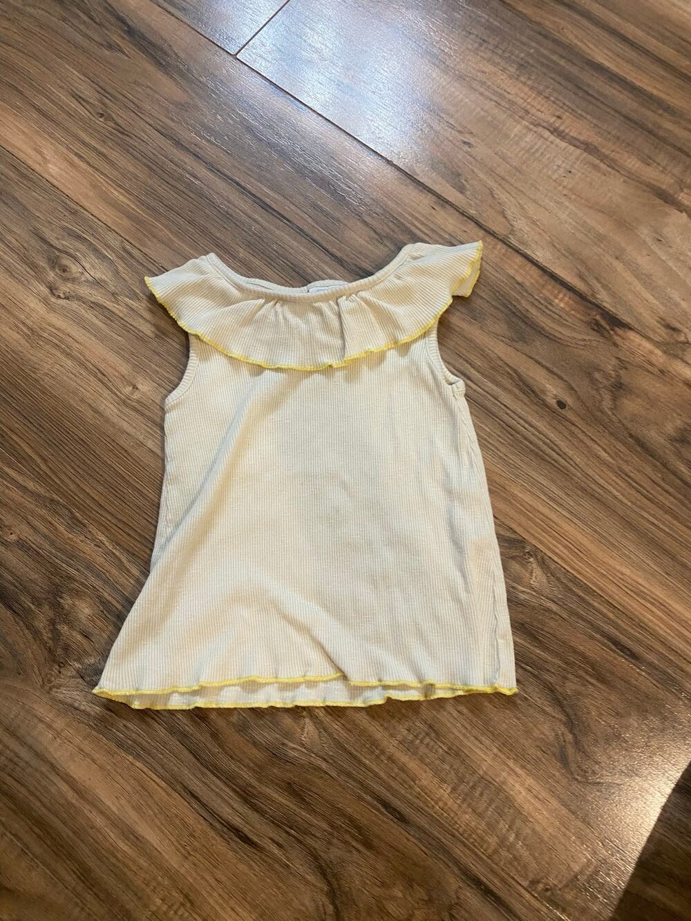 Zara Girls 3-4yrs top Light Yellow/Cream shirt